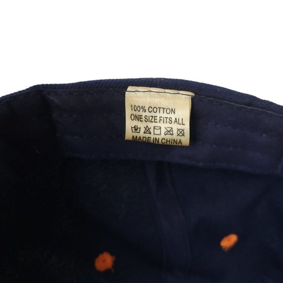 Harley Davidson Strapback Cap Biker Trucker Baseball Hat Blue Orange Flames - Picture 10 of 12